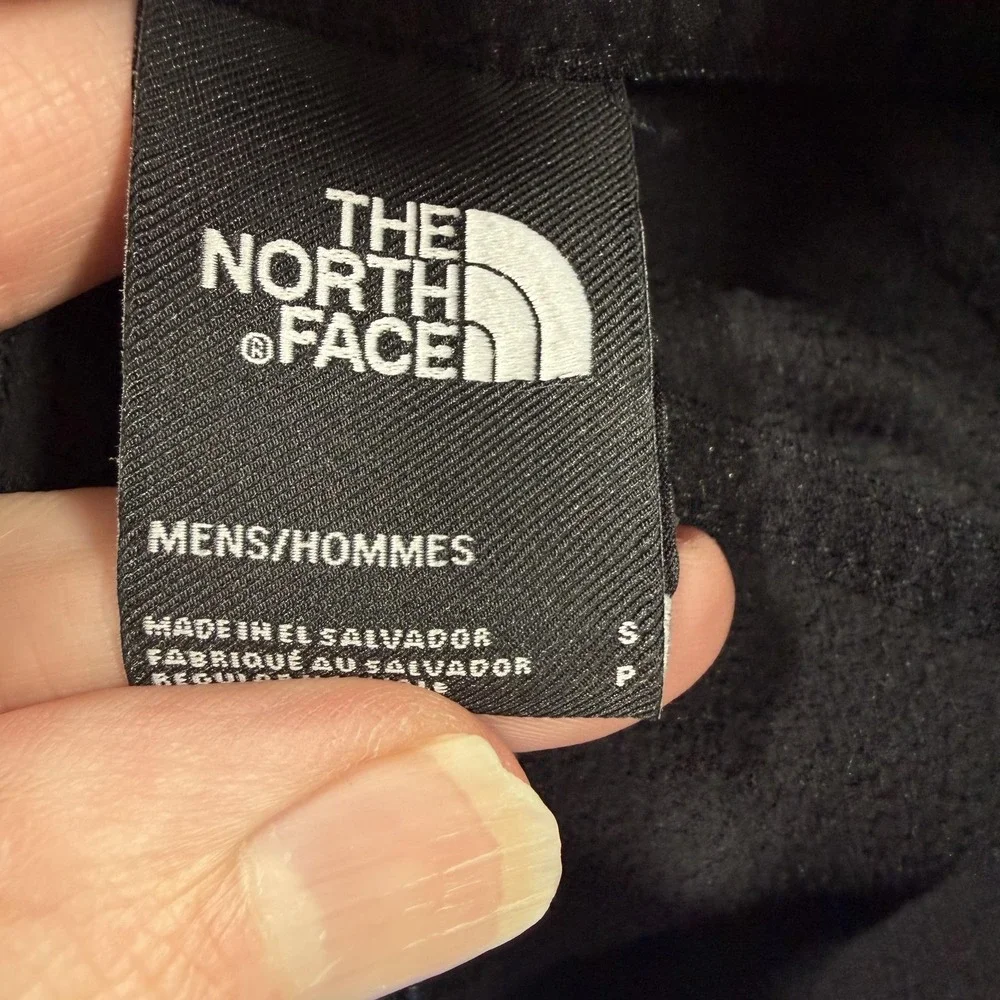 The North Face Pullover Mens Small Blue Black Long Sleeve Snap Fleece Hiking Top